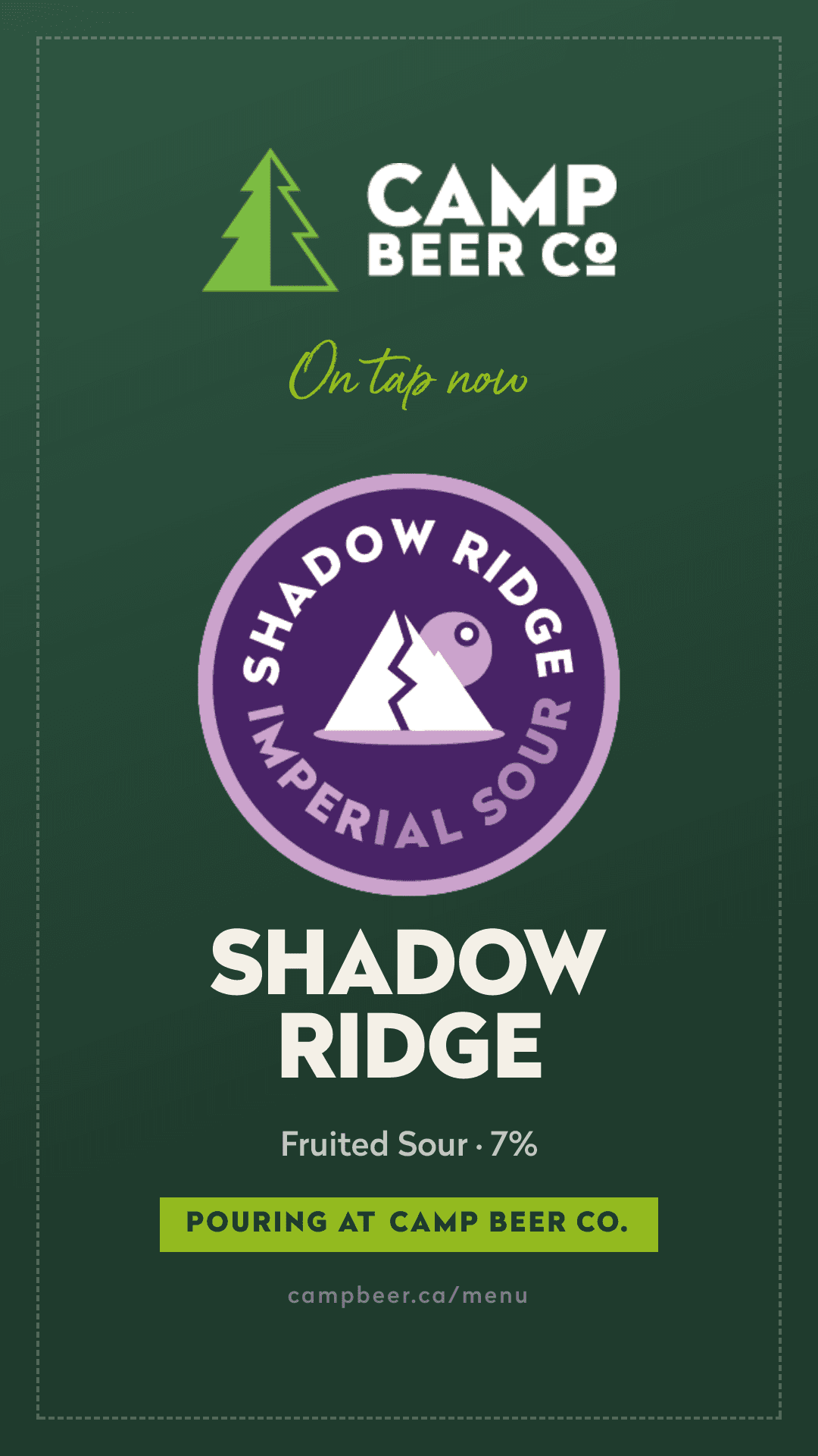 The 1080 by 1920 Instagram story version of the Shadow Ridge share poster